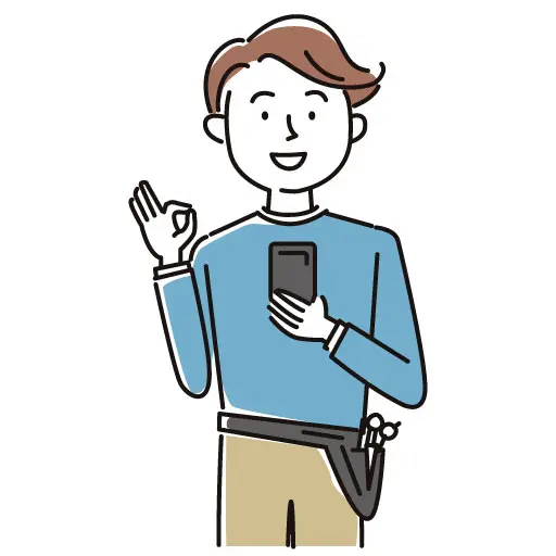 ブランクのある美容師イラスト